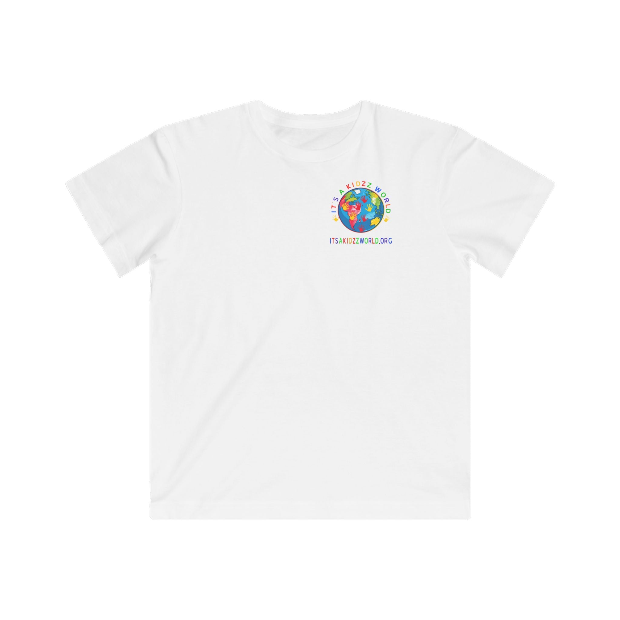 Kids Tee — "I Don’t Wanna Grow Up" Colorful Kidzz World Supporter Shirt