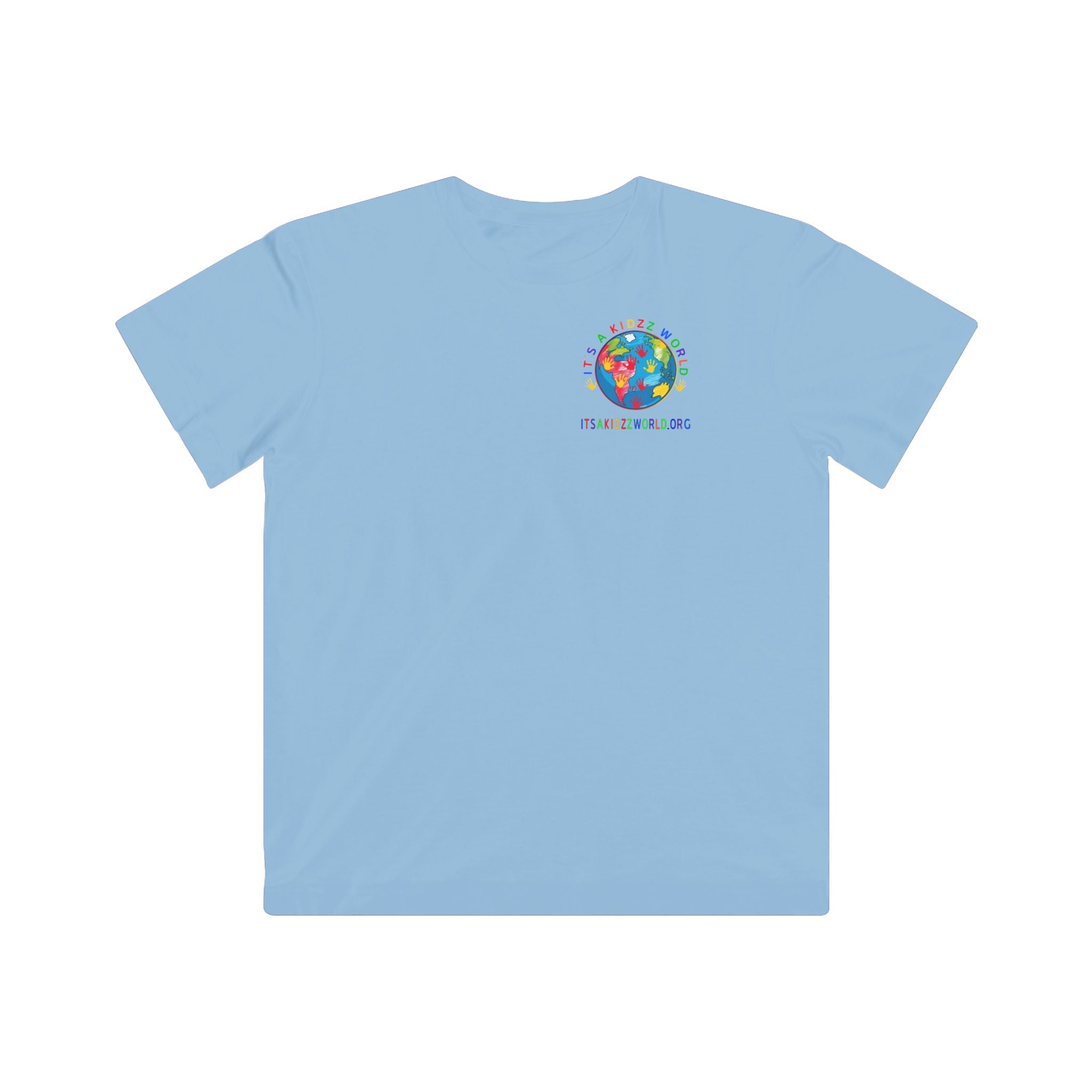 Kids Tee — "I Don’t Wanna Grow Up" Colorful Kidzz World Supporter Shirt