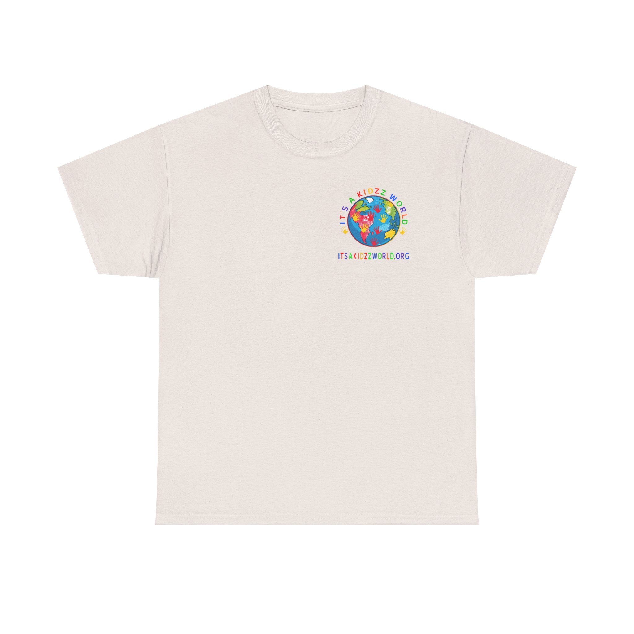 Kidzz World Supporter Tee — “I Don’t Wanna Grow Up, I’m An It's a Kidzz World Supporter” Colorful Globe T-Shirt