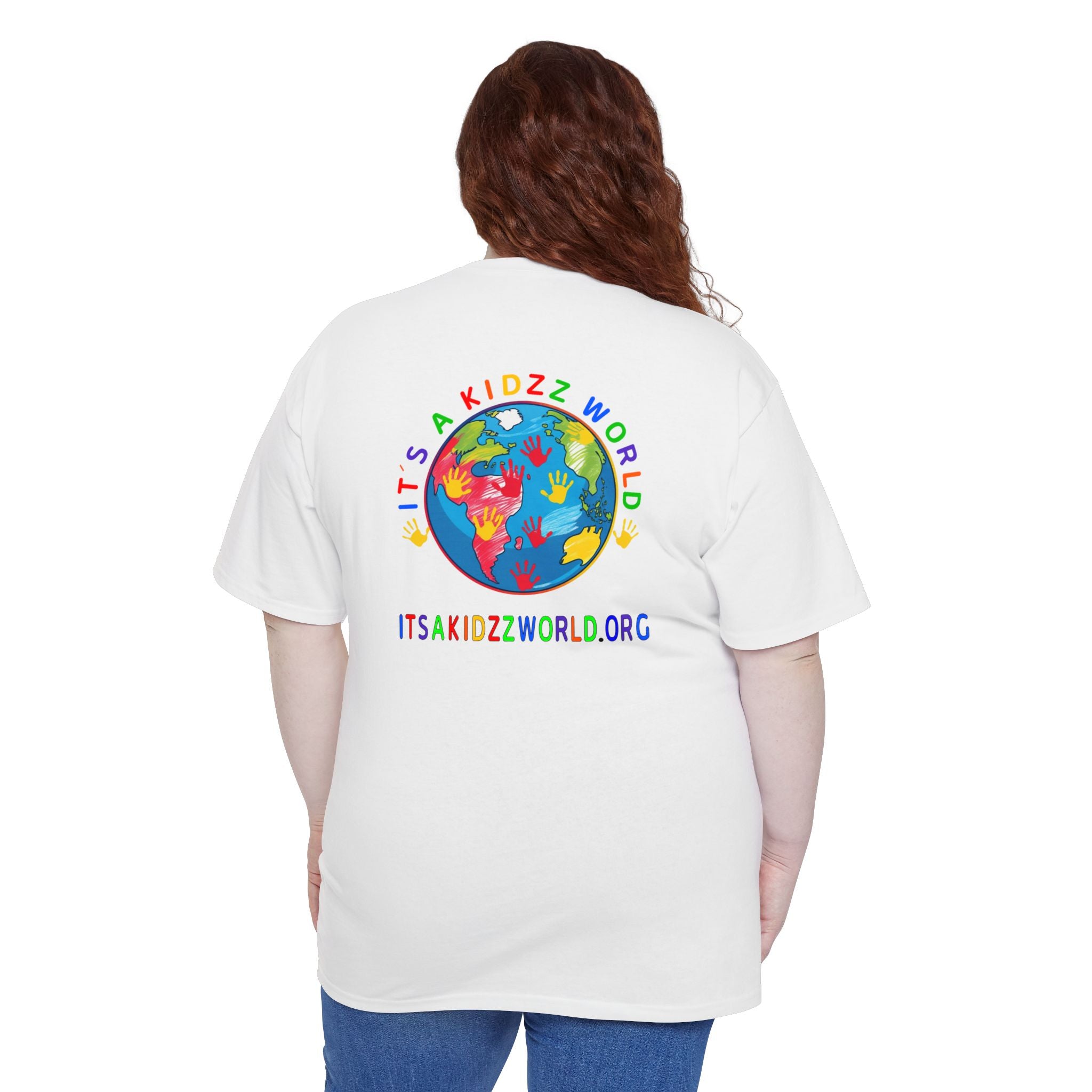 Kids World T-Shirt — "It's a Kidzz World" Colorful Globe Design