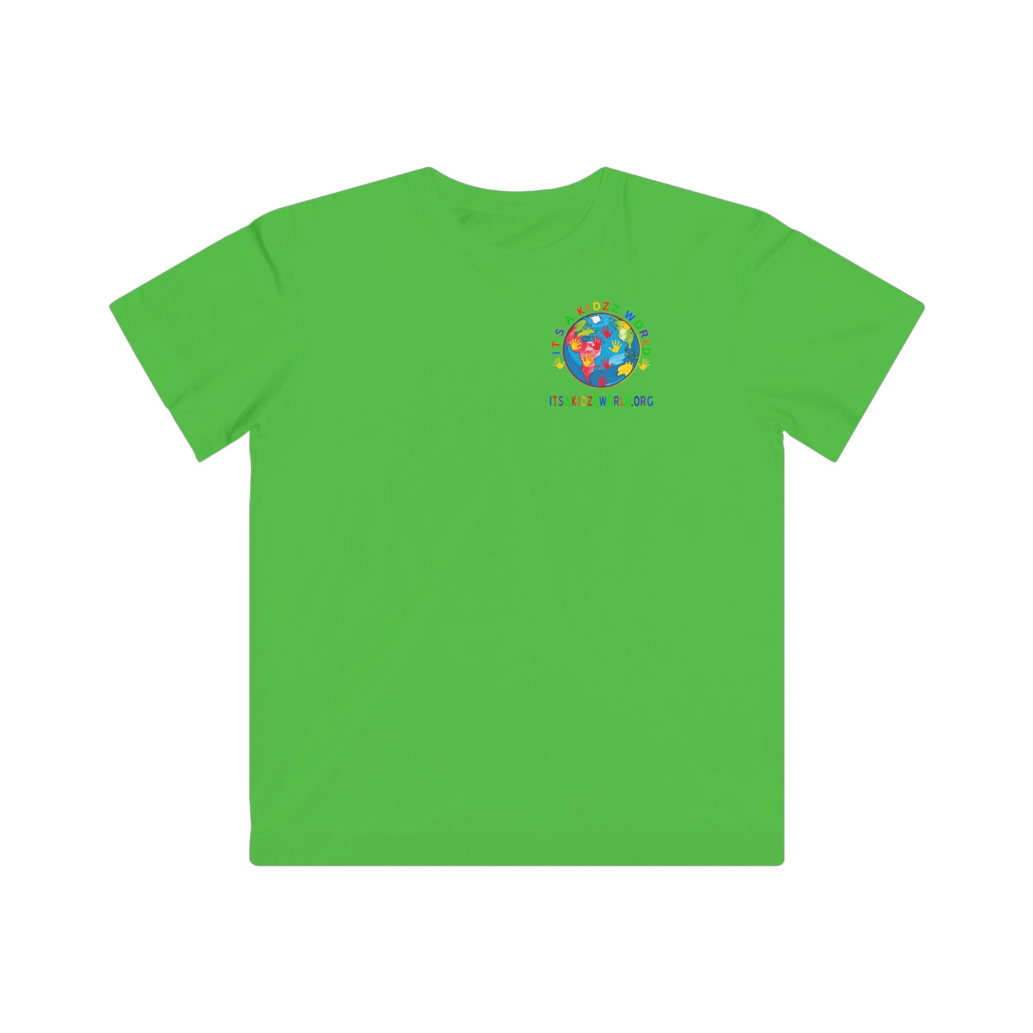 Kids Tee — "I Don’t Wanna Grow Up" Colorful Kidzz World Supporter Shirt