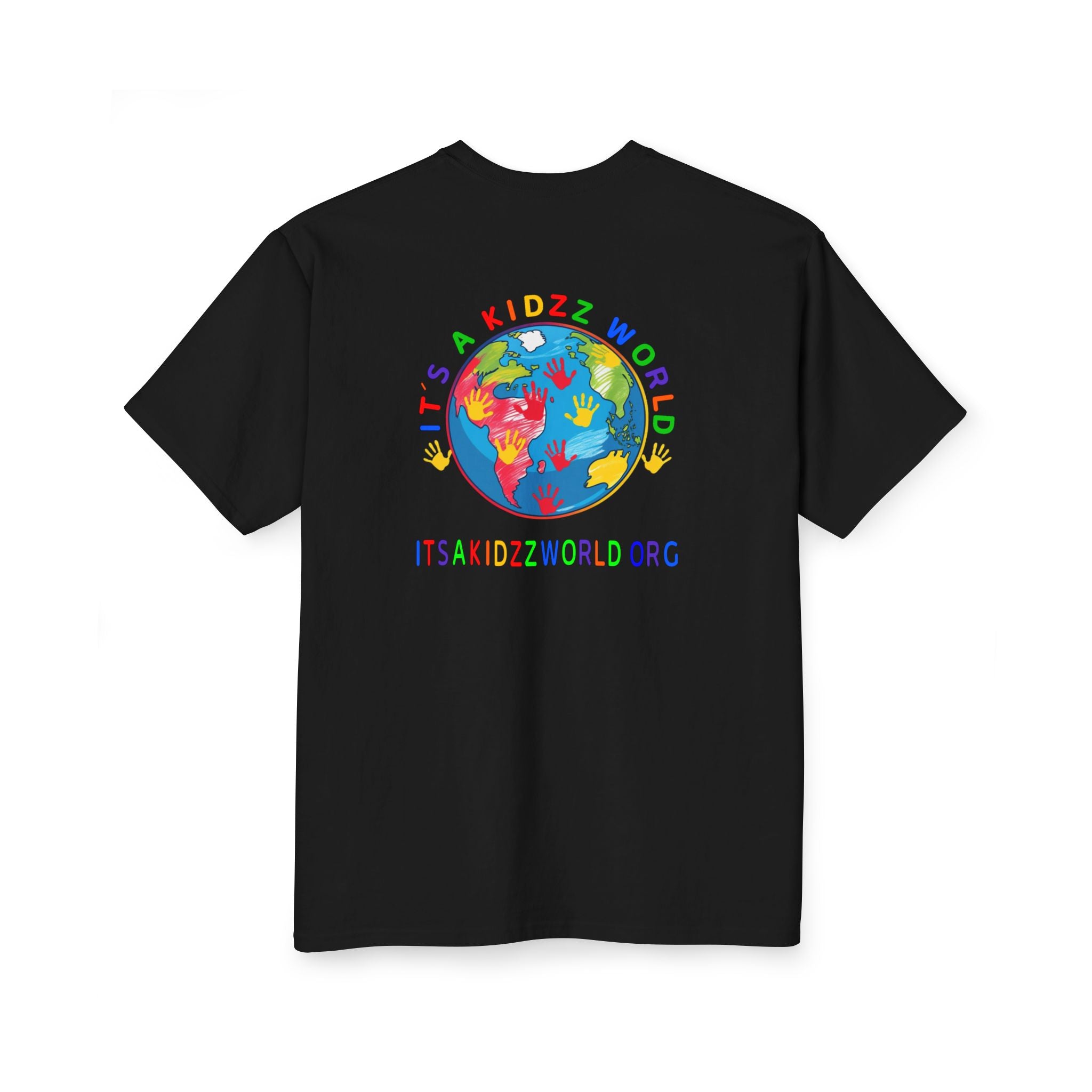 Kids World T-Shirt — "It's a Kidzz World" Colorful Globe Design