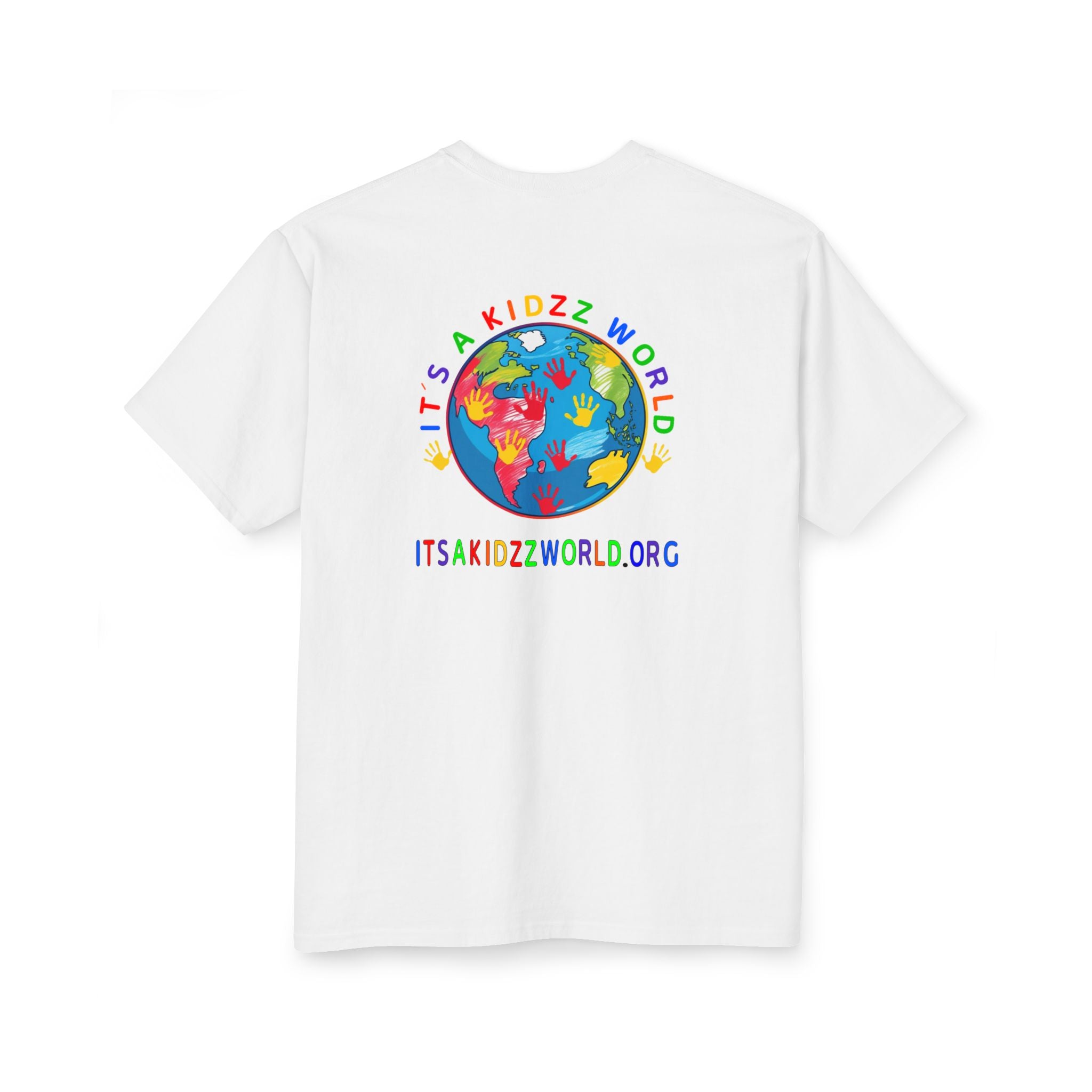 Kids World T-Shirt — "It's a Kidzz World" Colorful Globe Design