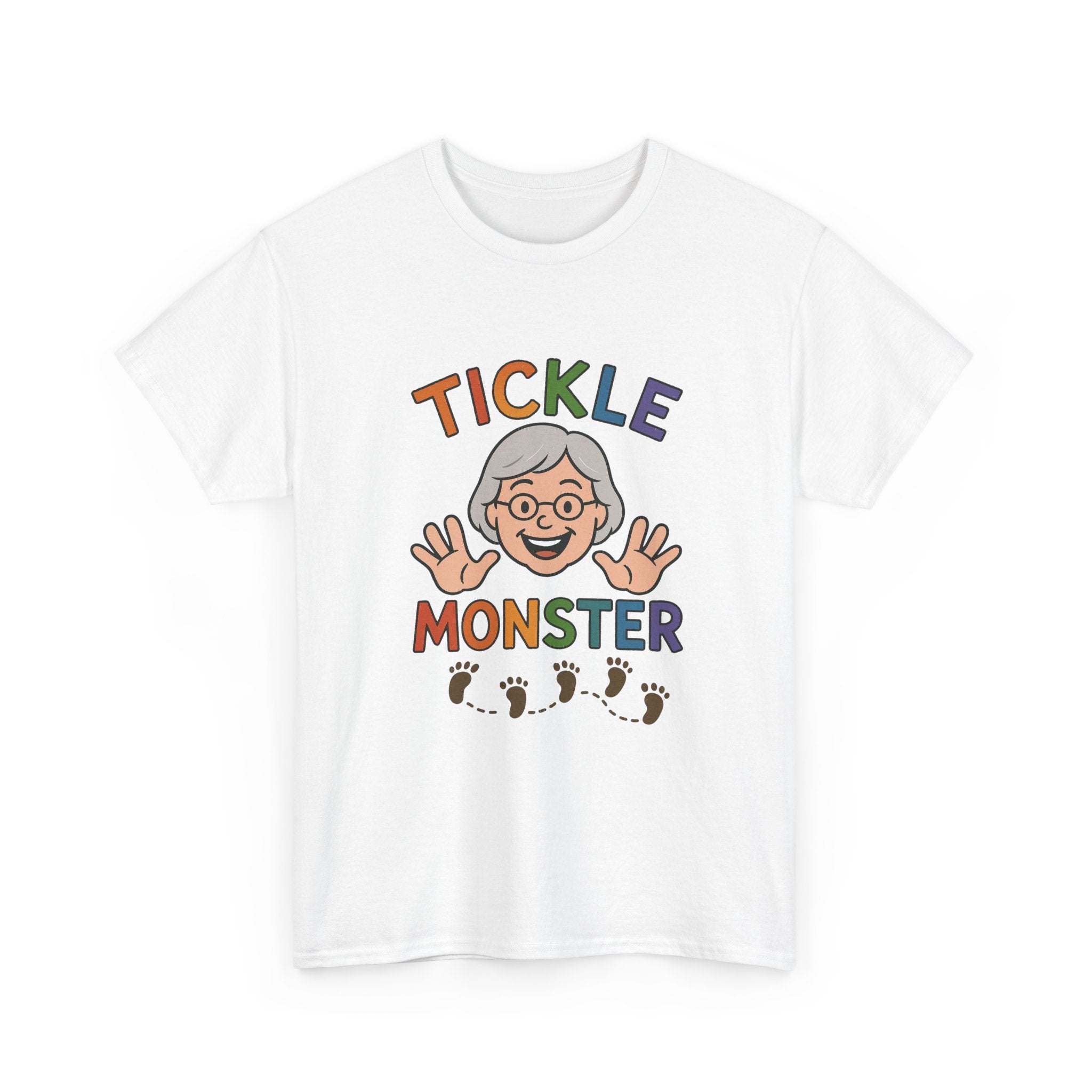 Tickle Monster T-Shirt — Cute Grandma Footprint Kids Tee